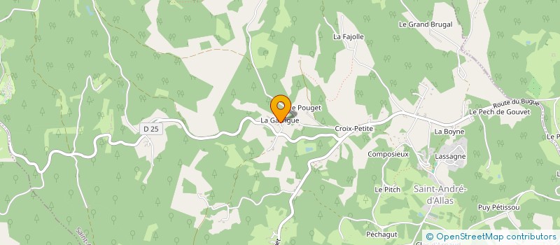 localisation de l'entreprise MONSIEUR CLAUDE DELRIEU à SAINT-ANDRE-D'ALLAS