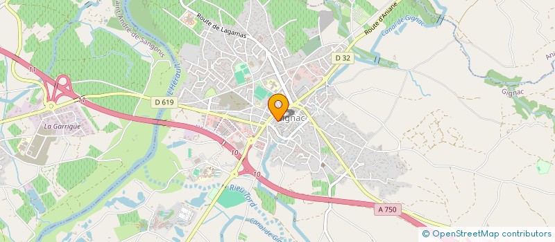 localisation de l'entreprise MONSIEUR CLAUDE DEPRUN  GIGNAC