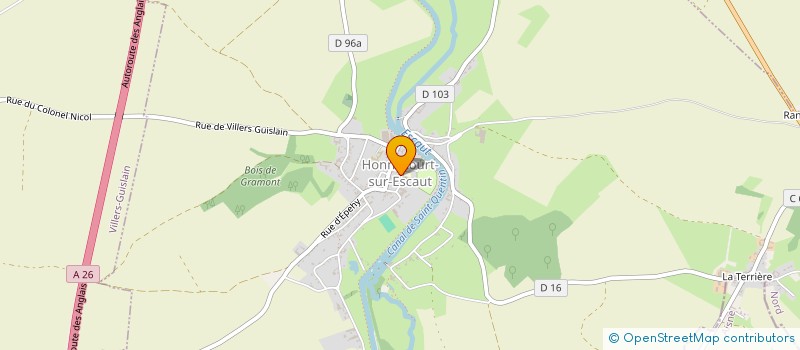 localisation de l'entreprise MONSIEUR CLAUDE DHIENNE à HONNECOURT-SUR-ESCAUT