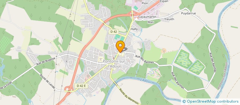 localisation de l'entreprise MONSIEUR CLAUDE DINCLAUX  PRECHACQ-LES-BAINS