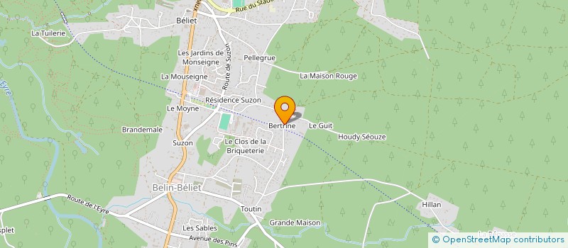 localisation de l'entreprise MONSIEUR CLAUDE DUCOURNEAU  BELIN-BELIET