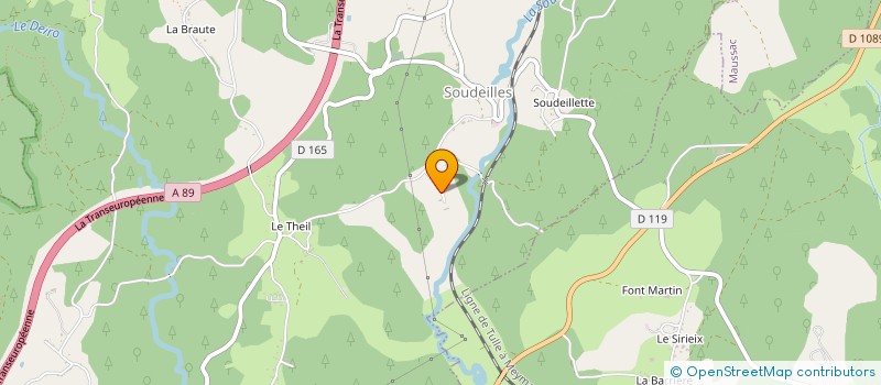 localisation de l'entreprise MONSIEUR CLAUDE DUFRAISSE  SOUDEILLES