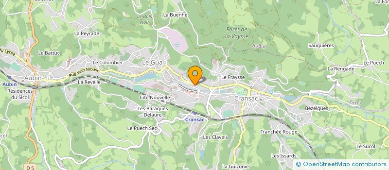 localisation de l'entreprise MONSIEUR CLAUDE DUMOULIN  CRANSAC