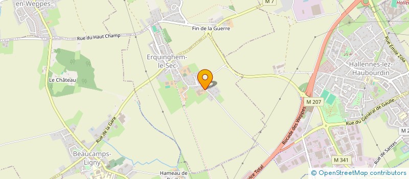 localisation de l'entreprise MONSIEUR CLAUDE DUPUIS  ERQUINGHEM-LE-SEC