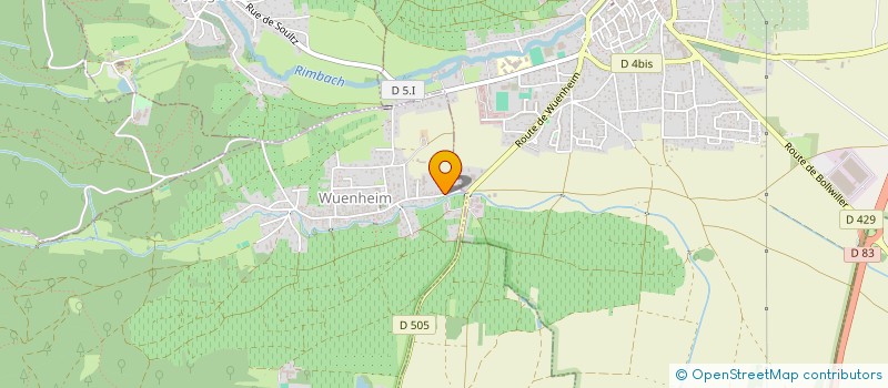 localisation de l'entreprise MONSIEUR CLAUDE EMERENTIENNE  WUENHEIM