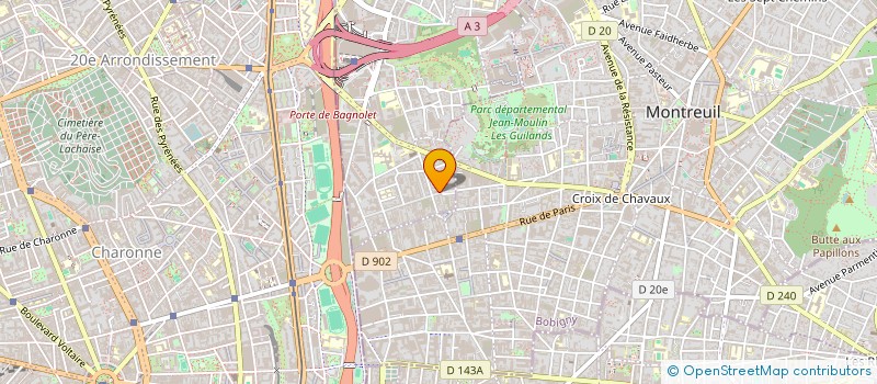 localisation de l'entreprise MONSIEUR CLAUDE ERRIN à BAGNOLET