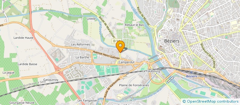 localisation de l'entreprise MONSIEUR CLAUDE FABRE  BEZIERS