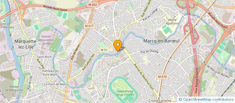 localisation de l'entreprise MONSIEUR CLAUDE FABRY à MARCQ-EN-BARŒUL