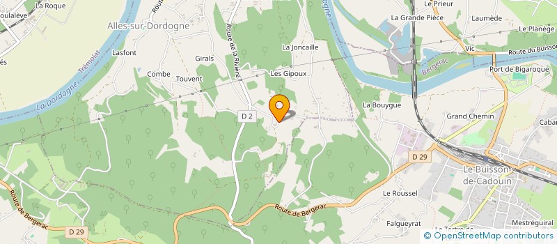 localisation de l'entreprise MONSIEUR CLAUDE FAGEGALTIE  ALLES-SUR-DORDOGNE