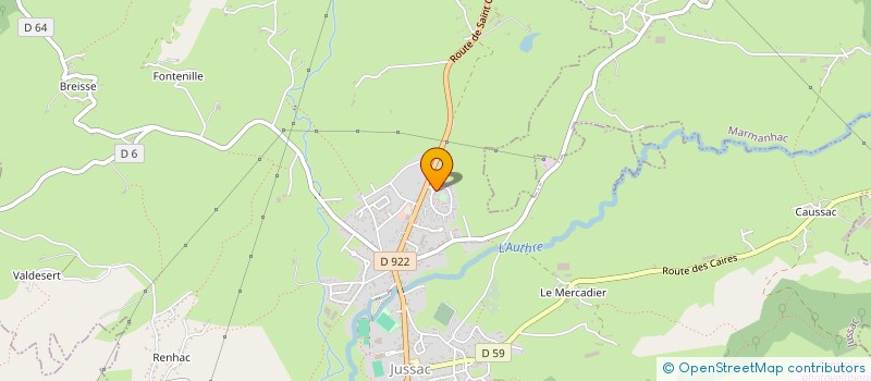 localisation de l'entreprise MONSIEUR CLAUDE FAUBLADIER à JUSSAC