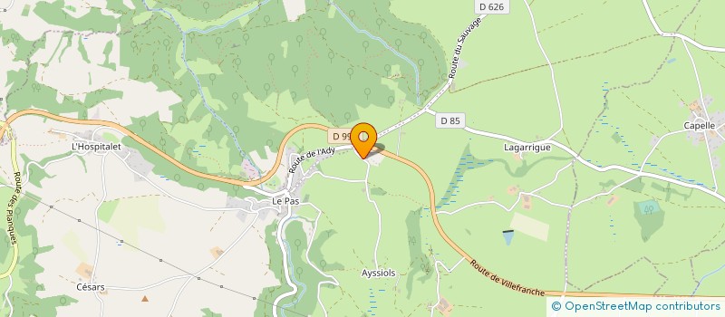 localisation de l'entreprise MONSIEUR CLAUDE FLOTTES  DRUELLE BALSAC