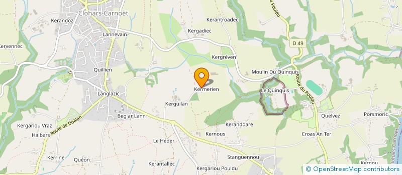 localisation de l'entreprise MONSIEUR CLAUDE FOUENANT  CLOHARS-CARNOET