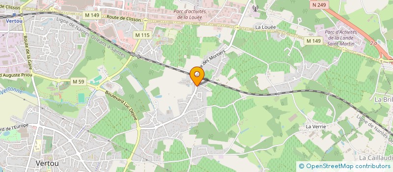 localisation de l'entreprise MONSIEUR CLAUDE FRANCHETEAU  VERTOU