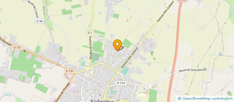 localisation de l'entreprise MONSIEUR CLAUDE FRAPPIER  BARBEZIEUX SAINT HILAIRE