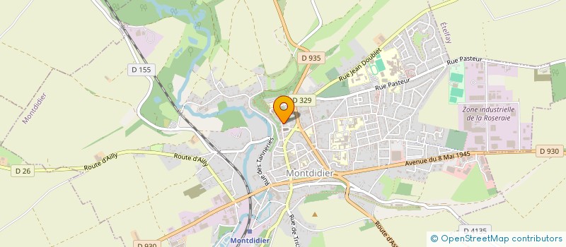 localisation de l'entreprise MONSIEUR CLAUDE GALLAND  MONTDIDIER