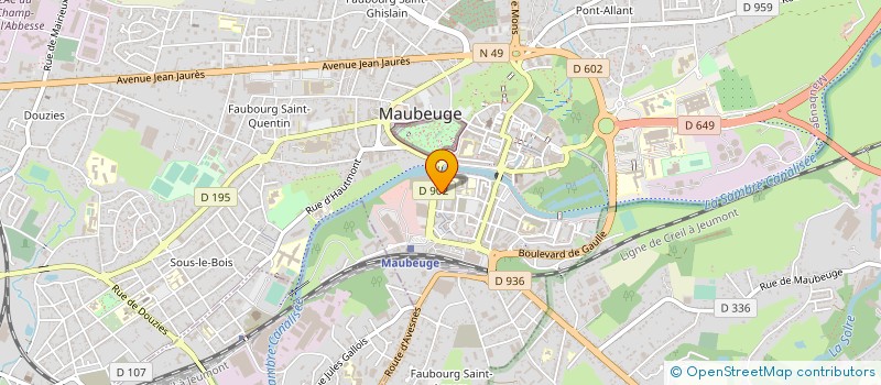 localisation de l'entreprise MONSIEUR CLAUDE GAMBART  MAUBEUGE