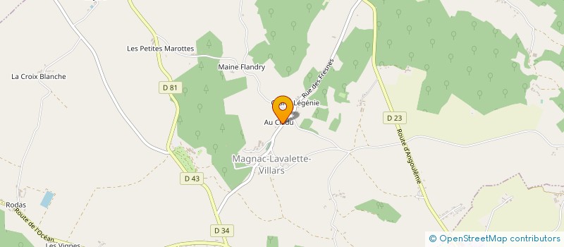 localisation de l'entreprise MONSIEUR CLAUDE GIBAUD à MAGNAC-LAVALETTE-VILLARS