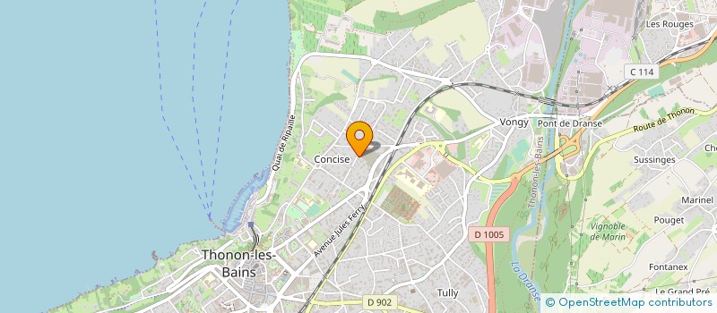 localisation de l'entreprise MONSIEUR CLAUDE GILBERT à THONON-LES-BAINS