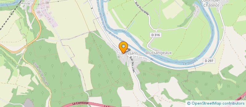 localisation de l'entreprise MONSIEUR CLAUDE GIRARDOT à BLUSSANS