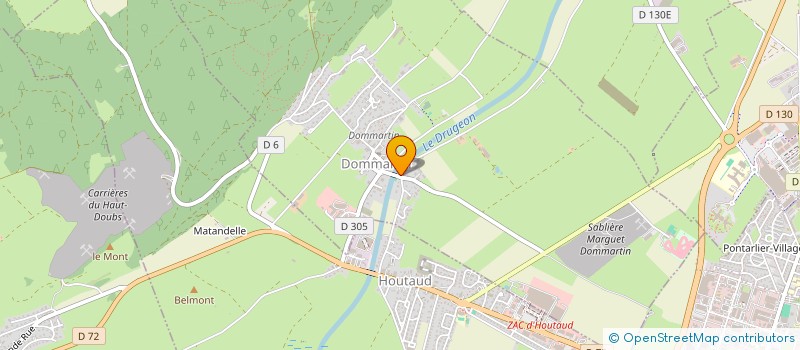 localisation de l'entreprise MONSIEUR CLAUDE GRANDVUILLEMIN  DOMMARTIN