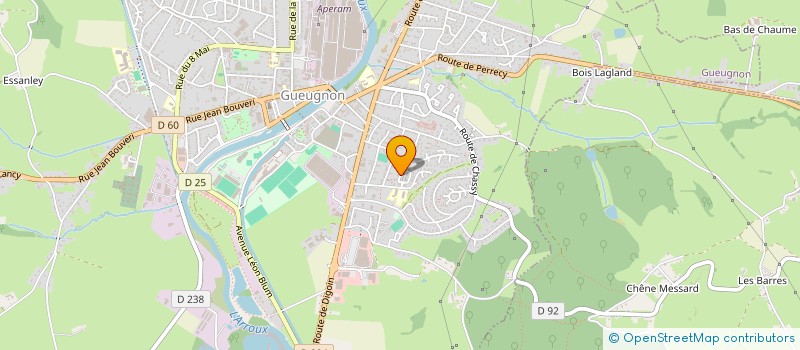 localisation de l'entreprise MONSIEUR CLAUDE GRES  GUEUGNON