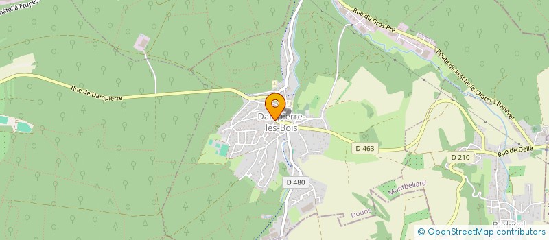 localisation de l'entreprise MONSIEUR CLAUDE GSCHWIND  BADEVEL