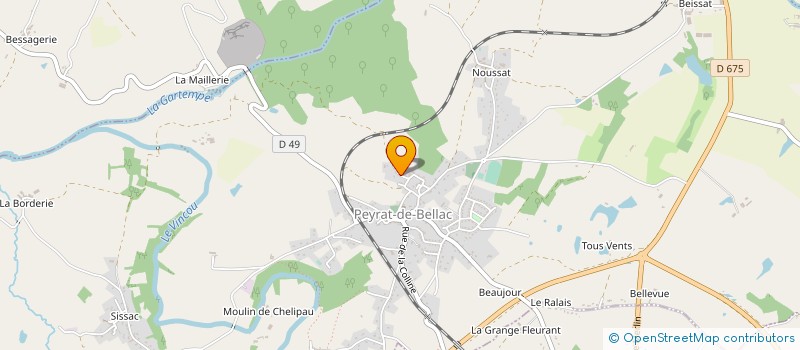 localisation de l'entreprise MONSIEUR CLAUDE GUENANT à PEYRAT-DE-BELLAC