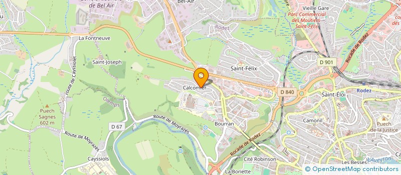 localisation de l'entreprise MONSIEUR CLAUDE GUIBERT  RODEZ