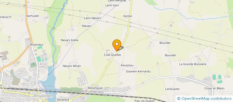 localisation de l'entreprise MONSIEUR CLAUDE GUILLOU  ROSPORDEN