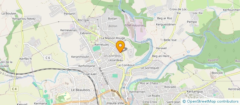 localisation de l'entreprise MONSIEUR CLAUDE HENON  QUIMPERLE