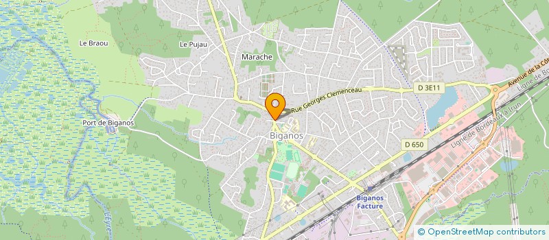 localisation de l'entreprise MONSIEUR CLAUDE HERISSE  BIGANOS