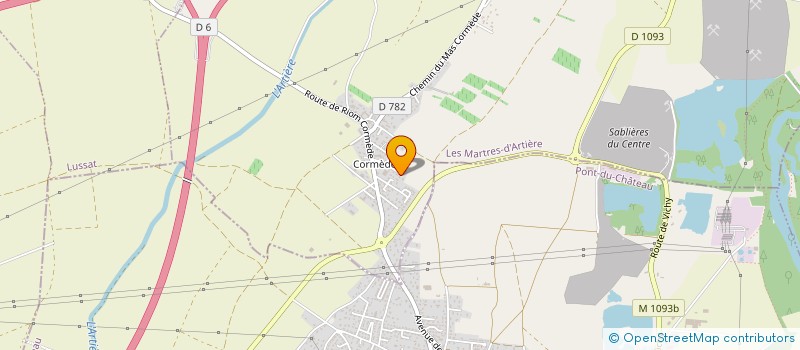 localisation de l'entreprise MONSIEUR CLAUDE JAMOT  LES MARTRES-D'ARTIERE