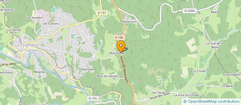 localisation de l'entreprise MONSIEUR CLAUDE JAUSSAUD  LE CHAMBON-SUR-LIGNON