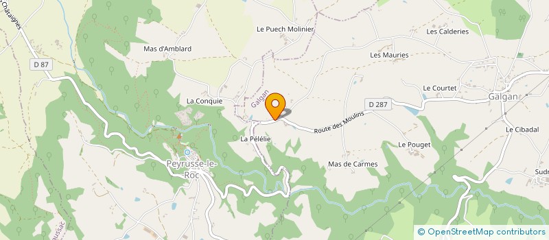 localisation de l'entreprise MONSIEUR CLAUDE JOULIE  GALGAN