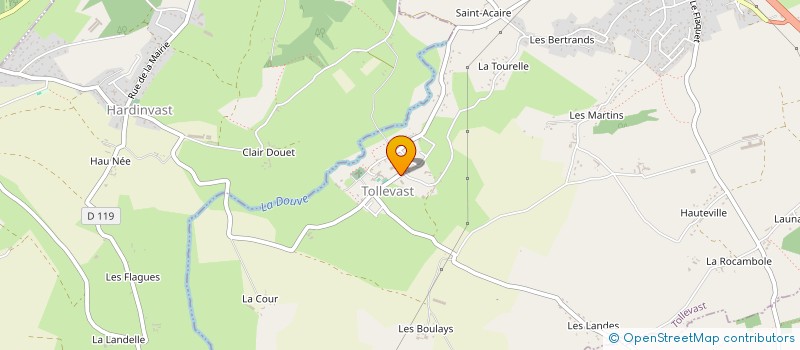 localisation de l'entreprise MONSIEUR CLAUDE JOURDAIN  TOLLEVAST