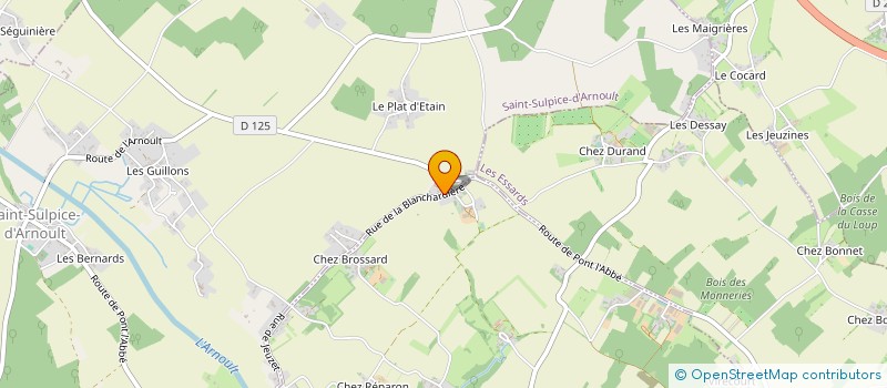 localisation de l'entreprise MONSIEUR CLAUDE JOURNALEAU  SAINT SULPICE D'ARNOULT