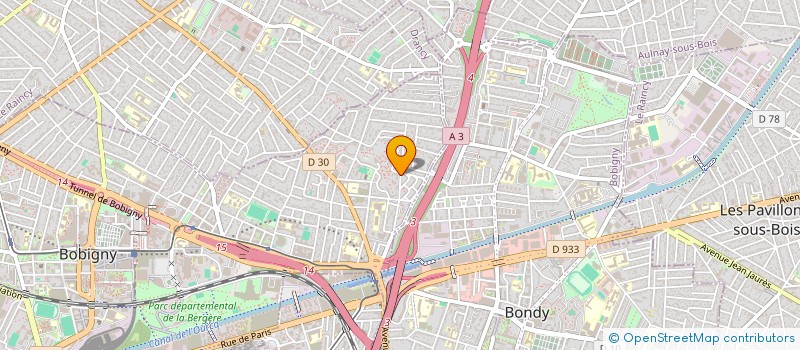 localisation de l'entreprise MONSIEUR CLAUDE JULIEN MOUNKALA  BOBIGNY