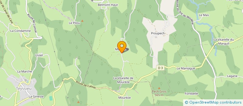 localisation de l'entreprise MONSIEUR CLAUDE LACAM  SOUSCEYRAC-EN-QUERCY