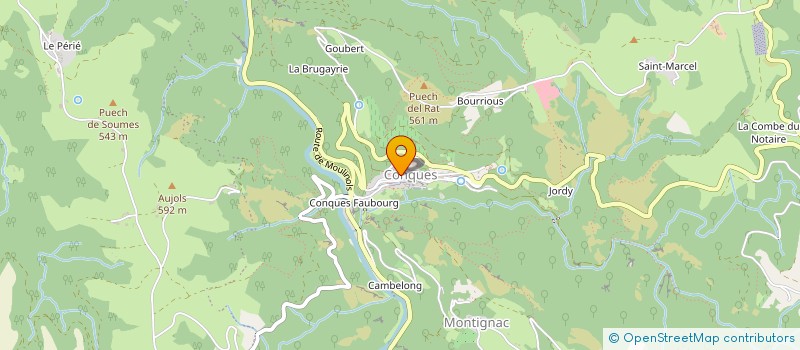 localisation de l'entreprise MONSIEUR CLAUDE LACOMBE  CONQUES-EN-ROUERGUE