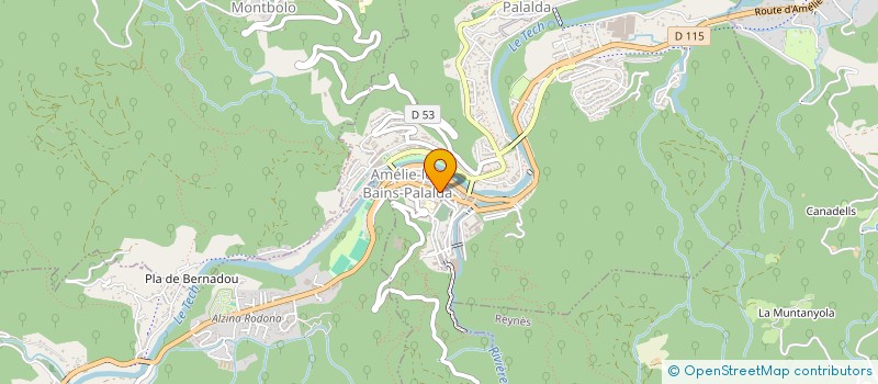 localisation de l'entreprise MONSIEUR CLAUDE LACOSTE  AMELIE-LES-BAINS-PALALDA