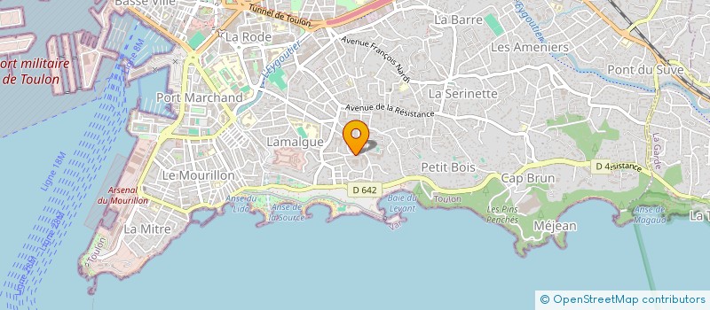 localisation de l'entreprise MONSIEUR CLAUDE LAGARDE  TOULON