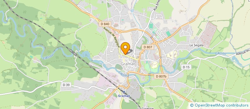 localisation de l'entreprise MONSIEUR CLAUDE LAGRANGE  GRAMAT