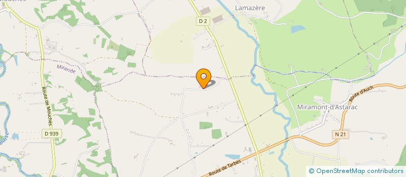 localisation de l'entreprise MONSIEUR CLAUDE LALANNE  MIRAMONT D'ASTARAC
