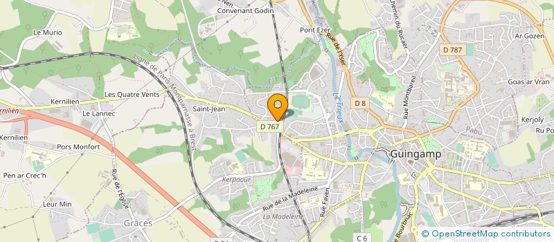 localisation de l'entreprise MONSIEUR CLAUDE LAOCHE  GUINGAMP