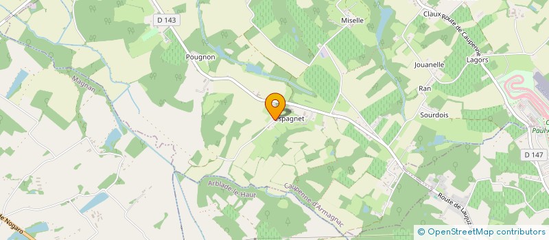 localisation de l'entreprise MONSIEUR CLAUDE LASSIS  CAUPENNE D'ARMAGNAC