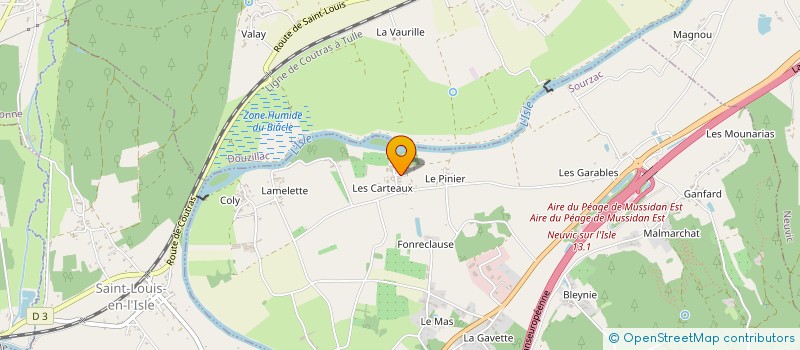 localisation de l'entreprise MONSIEUR CLAUDE LAURIERE à SOURZAC