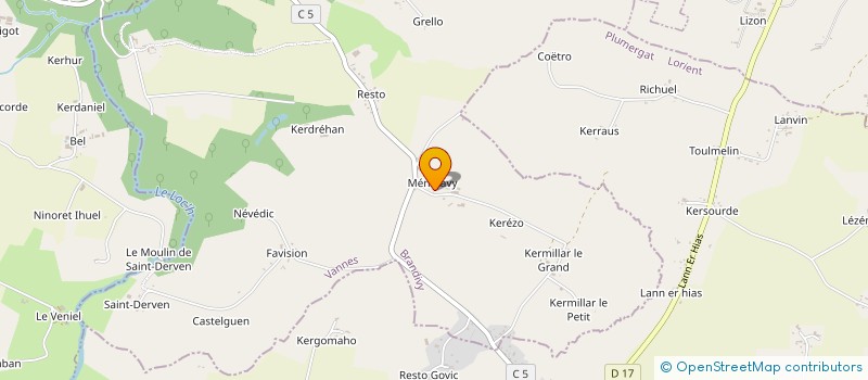 localisation de l'entreprise MONSIEUR CLAUDE LE MERO  BRANDIVY