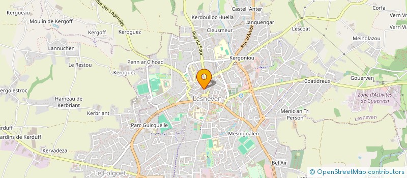 localisation de l'entreprise MONSIEUR CLAUDE LE ROUX  LESNEVEN