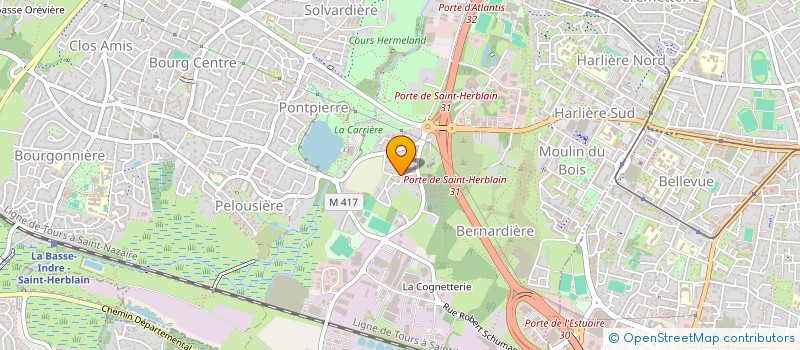 localisation de l'entreprise MONSIEUR CLAUDE LERIN  ST-HERBLAIN