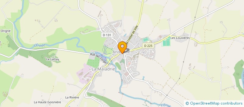 localisation de l'entreprise MONSIEUR CLAUDE LEVALET  ANDOUILLE